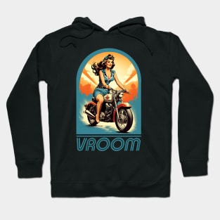 VROOM Biker Girl Graphic Design Hoodie